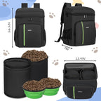 ANILD Dog Travel Bag Backpack, Flight-Ready TSA-Approved Dog Travel Bag with 2 Leak-Proof Food Canisters, 2 Foldable Silicone Bowls, Multi-Compartment Organizer for Hiking, Camping, Dog Mom Essentials - Image 2