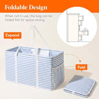 Lifewit Extra Large Tote Bag, Reusable Grocery Bags with Metal Wire Frame and Handles - Image 9