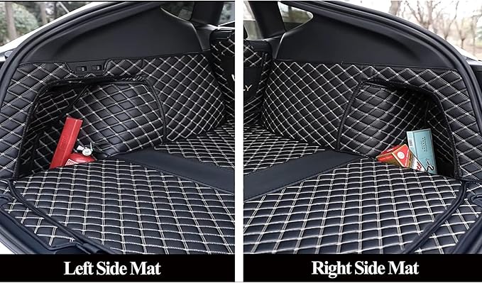 Full Coverage Protective Rear Cargo Mats Custom fits Compatible with Infiniti QX50 2009-2017-Current -Black - Image 4