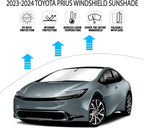 D-Lumina Windshield Sun Shade for Toyo-ta Prius 5th Gen 2023 2024 2025 Accessories, Front Window Sunshade Sun Visor Protector Block UV Rays Heat, Foldable 2 Layers 210T Material - Image 2