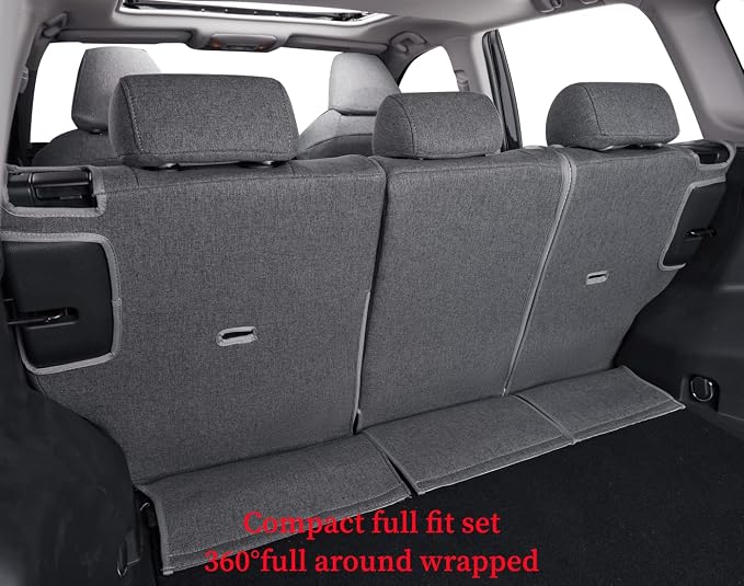 coverdream Full Set Cloth Seat Covers for 2014-2019 Toyota Corolla L,LE,LE Eco Plus,LE Plus,Fully Covered,UV Resistant,Breathable Fabric Car Seat Protector (Gray) - Image 6