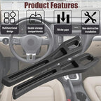 Car Seat Gap Filler, 2PCS No Drop Vehicle Seat Side Gap Seam Filler Plug Blocker with Storage Slot, Automotive Interior Console Side Pocket Organizer, Universal for SUV RV Truck (Black) - Image 5