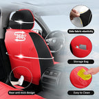 Fit Avalon Premium Leather Car Seat Covers for Toyota Avalon 2001-2021 2022 - Waterproof，Breathable，All-Weather Seat Cushion Protecto & Airbag Compatible, 2 Front Seat Red&Black - Image 8