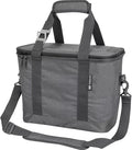 Tahoe Soft-Sided Collapsible Cooler - 30 Can - Heather Cool Gray/Shadow Gray (4PK PDQ Target SMU) | Keep Food and Drinks Cold Without Bulky Storage | The Leak-Resistant Liner Contains Meltwater, and the Frame Folds Flat by CleverMade