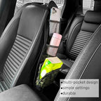 Car Seat Side Storage Pocket, Car Seat Organizer Hanging Bag (1, Green) - Image 7