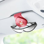 Sunglasses Holders Car Sun Visor for Anime, Magnetic Leather Glasses Eyeglass Hanger Clip for Car, Ticket Card Clip Eyeglasses Mount, Car Visor Accessories by FLYEEGO