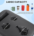 Upgraded Car Cup Holder with Dual Secure Strap Back Seat Cup Holder for Car | PU Leather Truck Cup Holder, Boat Tray Organizer for Trucks, Minivans, SUVs, RVs, Holds Coffee, Snacks, Cell Phone - Image 6