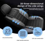Car Seat Covers Fit for Mazda Mazda 6 2010-2021 Front Set | Faux Leather Waterproof Automotive Seat Protectors,Compatible with Airbags,Easy to Install,2 Seats Grey - Image 5