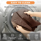 100% Waterproof Washable Dog Blanket, Dark Brown+Taupe, 52"x82" | 7-Layer Reversible Couch Covers for Dogs Met for Sofa Furniture Car Camping - Image 7