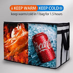 Bodaon Insulated Food Delivery Bag, XXX-Large, Grocery Bags, Grey, 1-Pack | Grocery Tote Insulation Bag for Catering/Drivers for Hot and Cold Meal, Pizza Warmer, Cooler Bag, Food Warmers for Parties - Image 3
