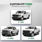 GIANT PANDA Waterproof Neoprene 2 Pack Front Car Seat Covers Custom Fit 2009-2026 Ford F150,2017-2026 F250 F350 Super Duty Crew Cab SuperCrew SuperCab Pickup Trucks, Leak-Proof Wetsuit (Black+Grey) - Image 2