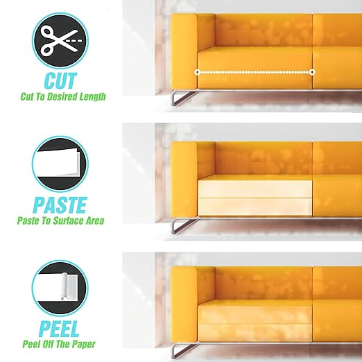 Polarduck Anti Cat Scratch Tape: 3 inches x 30 Yards Cat Training Tape 100% Transparent Clear Double Sided Cat Scratch Deterrent Tape Furniture Protector for Couch, Carpet, Doors, Pet & Kid Safe - Image 6