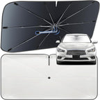 Windshield Sun Shade Umbrella for Infiniti Q50 2014-2026 Front Window | Heat-Reflective Window Shade, Umbrella Sunshade Cover Blocks Heat, Protects Interior, Vehicle-Specific Precision Fit by Fshaanys