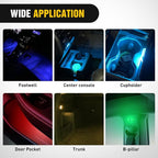 Nilight 4 PCS 7 Colors Wireless Magnetic RGB LED Interior Lights | USB Rechargeable Universal Mini Sticky Footwell Ambient Atmosphere Reading Lamp with Touch Sensor, Portable Night Lighting - Image 5