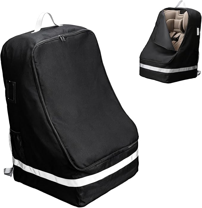 Car Seat Travel Bag Compatible with Nuna, Infant Car Seat Travel Bags for Graco, Large Padded Car Seat Backpack for Airplane, Easy to Store, Black by Unknown