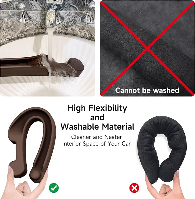 Givifive Car Seat Gap Filler Organizer 2Pack Soft Foam 3IN1 Multifunctional | Seat Side Gap Strip with Slot & Hook Universal Fit Car SUV Truck Fill The Gap Between Seat & Console (Standard Dark Brown) - Image 8