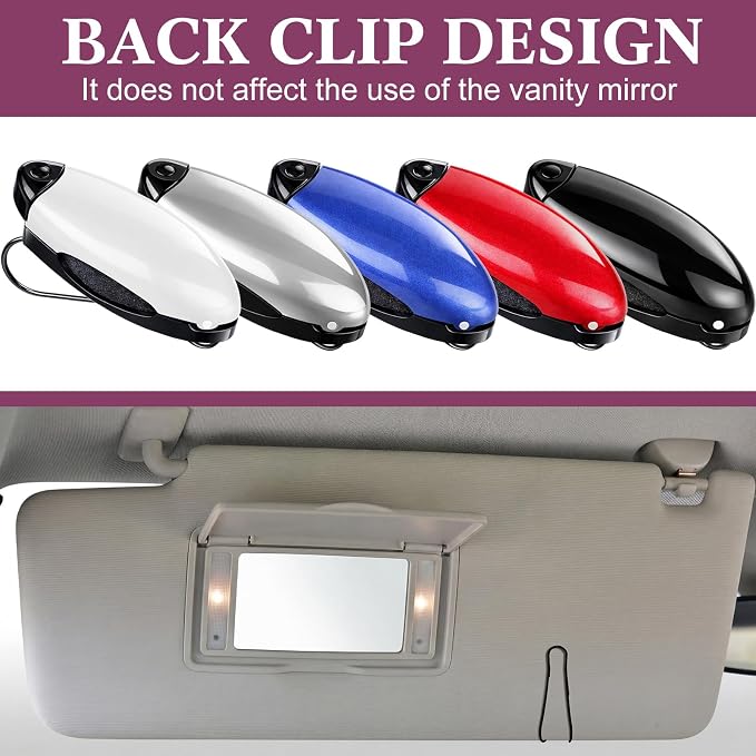Frienda 20 Pcs Car Sun Visor Clip Sunglasses Holder,Classic Color | Visor Clips for Eyeglasses, Securely Holds Glasses, Ticket Card Holder, Metal Shell Spring Clip, For Women Men Drivers - Image 3