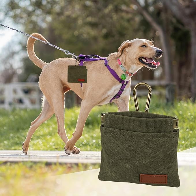 1 Pcs Pocket Pet Training Pouch,Dog Treat Pouch (Olive drab) | For Portable Pet Dog Walking Bag, Travel or Outdoor Use - Image 7