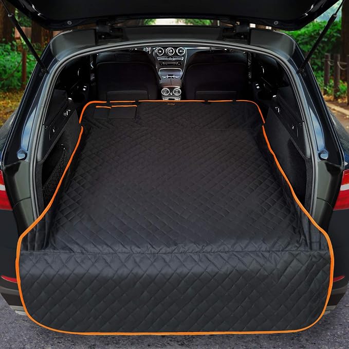 Cargo Liner for Dogs Waterproof Pet Cargo Covers for SUV with Bumper Flap Protection Heavy Duty Nonslip Dog Trunk Cargo Protector Washable Dog Seat Cover for Universal and Large Size SUVs - Image 8