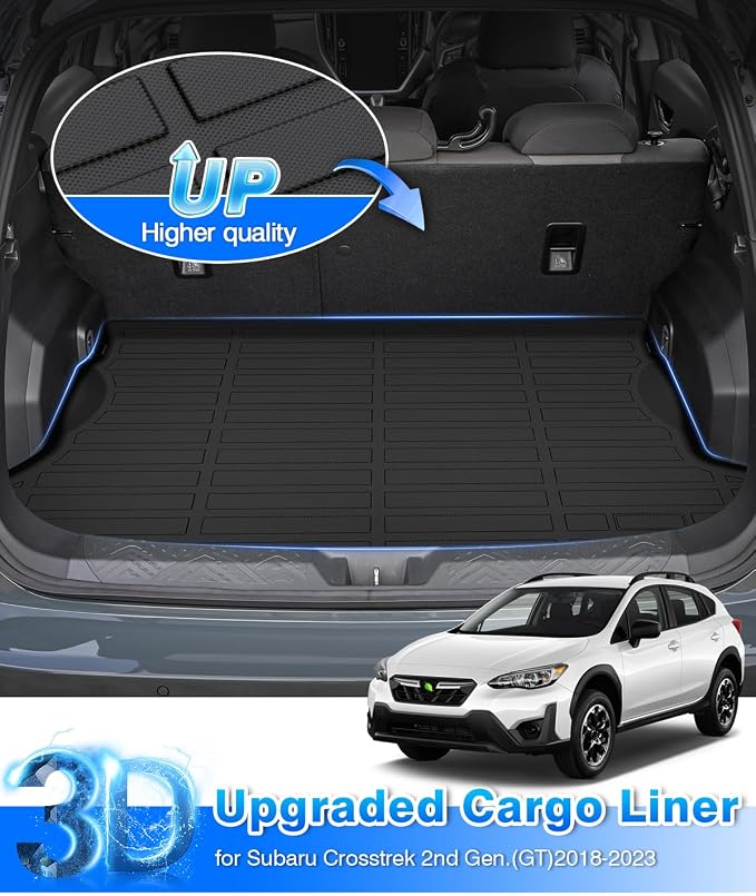 Cartist Cargo Liner Fits for 2018-2023 Crosstrek & 2017-2023 Impreza (Not fit Crosstrek Hybrid Models) Accessories All Weather Trunk Mat for Crosstrek Carpet Protection TPE Heavy Duty - Image 2