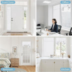 RYB HOME White Curtain for Door Window Short Room Darkening Curtain | Self Adhesive No Drill, Rv Curtains for Camper Windows, Window Shades for Back Door,W26 x L40, Pure White, 1 Panel - Image 9