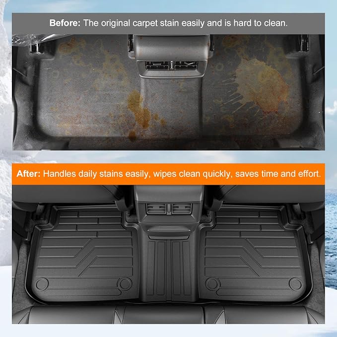 powoq Floor Mats Compatible with 2023-2026 Honda CRV Upper Deck Hybrid | TPE All Weather Replacement for 2023-2026 CRV Accessories (Fit 23-26 Hybrid Upper Deck, Trunk Mat+Backrest Mats+Floor Mats) - Image 3