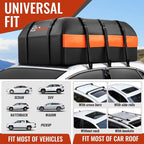 Car Rooftop Cargo Carrier Bag, 15 Cubic Feet Waterproof Heavy Duty 840D Car Roof Bag for All Vehicle with/Without Racks - Anti-Slip Mat, 6 Door Hooks, Storage Bag, 2 Extra Straps, Luggage Lock - Image 5