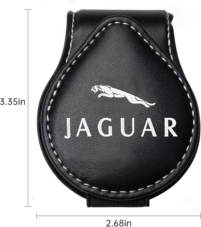 Car Sunglass Holder, Eyeglass Holder Fit Jaguar XE XEL XF XFL XJ F-PACE F-Type, Sunglass Hanger Mount for Car Sun Visor, Interior Accessories, Black - Image 4