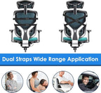 Gel Lumbar Support Pillow for Office Chair Car Gaming Chair Lower Back Pain Relief Back Support, Cooling Memory Foam Cushion for not stand the heat, 3D Mesh Cover Ergonomic Orthopedic Back Rest - Image 3
