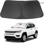 Windshield Sun Shade for 2017-2025 Jeep Compass Accessories | Full covered, Foldable & Durable, Block UV Rays, Reduce Heat, Easy to install, Keep Car Cooler by LHFLIVE