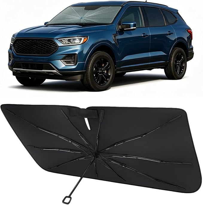 Proadsy Custom Fit Windshield Sun Shade Umbrella for 2020-2026 Ford Escape | Advanced Ice Crystal Material, -54°F Cooler, Zero-Gap Sunblock, Instant Setup & Foldable Design for Summer Parking, Daily Use by Proadsy