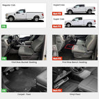 LASFIT Mats for Ford F150 2015-2026 Regular Cab, Carpet Floor, Bucket Seat | Custom Fit All Weather Portector TPE Waterproof Truck Liners for Ford F150 Standard Cab, Durable Easy Clean Anti-Slip - Image 2