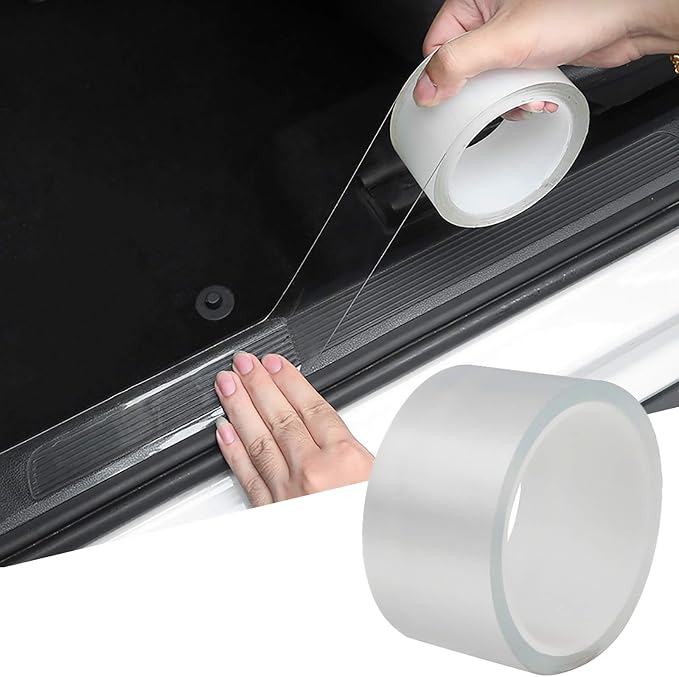 Storystore Car Door Edge Guard, 2 in x 33 Ft Clear Door Edge Protector | Self-Adhesive Protective Strip for Door Edges, Door Sills, Bumpers, Scratch and Chip Protection by Storystore