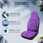 GENANY Fantasy Fruit Emblems Car Seat Covers, 2-Piece Front Seat Set | 2-piece polyester front seat cover set, each 49.5 x 19.6 inches, with adjustable straps and hooks - Image 5