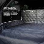 Bulldogology SUV Cargo Liner for Dogs 55"x106" Heavy Duty Pet Trunk Cargo Cover - Dog Car Seat Cover Waterproof Nonslip - Dog Hair, Muddy Paws, Scratches Cover Protector for Cars Vans (X-Large, Black) - Image 4