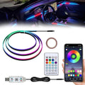 Acrylic LED Lights for Car, 43.3in RGB Interior Light Strip, 146 LEDs | USB Port, APP Control, Music Sync and Color Changing RGB Ambient Lighting for Car Interior, Gifts for Women and Men by EJsSUPERCAR