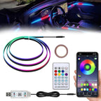 Acrylic LED Lights for Car, 43.3in RGB Interior Light Strip, 146 LEDs | USB Port, APP Control, Music Sync and Color Changing RGB Ambient Lighting for Car Interior, Gifts for Women and Men by EJsSUPERCAR