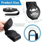 Sunglass Holder for Car Visor, for Anime Skull Skeleton Magnet Sunglasses Holder for car, Cartoon Leather Car Sunglass Holder, Visor Sunglass Holder with Glasses Cards - Image 6