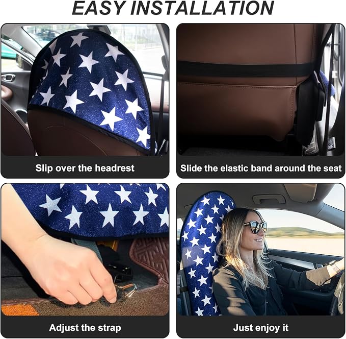 Waterproof Sweating Car Seat Cover for Post Gym Workout, Running, Swimming, Beach and Hiking, Universal Fit Non-Slip Bucket Seat Protector for Cars SUV Trucks, Machine Washable (Star) - Image 2