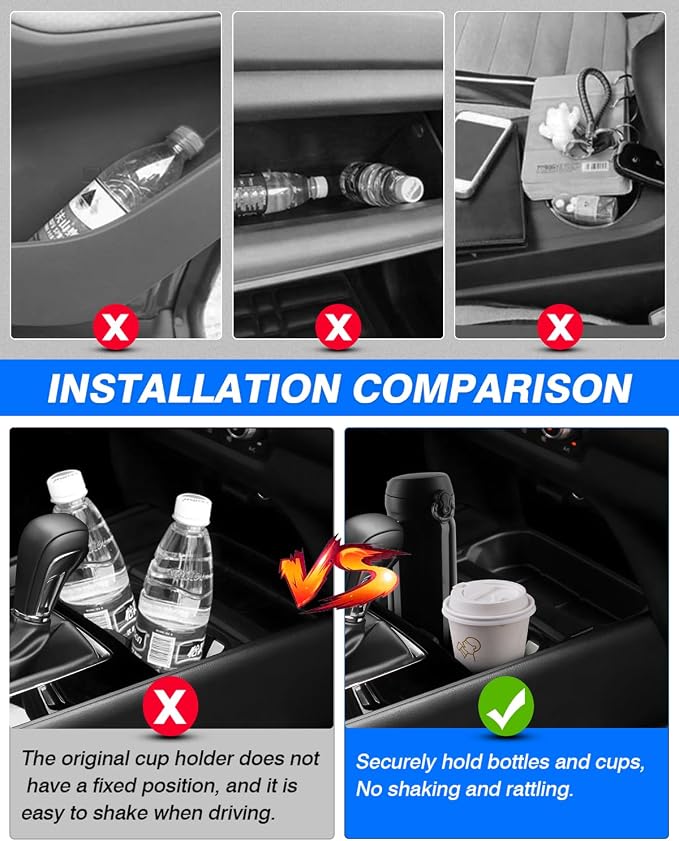 Autorder Center Console Cup Holder Insert for 2023 2024 2025 Mazda CX-50 CX50 Interior Accessories Water Cup Holder - Image 3
