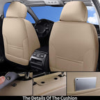 Coverado Car Seat Covers, Seat Covers for Cars, Waterproof Leather Auto Seat Protectors, Leather Car Seat Cushion, Car Interiors Accessories Universal Fit for Most Cars - Image 3