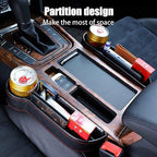 2 Pcs Car Seat Gap Filler - Leather Car Seat Crevice Storage Box with Adhesive Foam Pads, Car Gap Filler Organizer for Front Seat Gap Filler Between Car Seat and Console, Universal Fit - Image 5