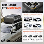 Car Rooftop Cargo Carrier Bag - 100% Waterproof Heavy Duty Car Roof Luggage Carrier 15 Cubic Feet, Fits All Vehicles with/Without Roof Rack - Easy Install & Triply Reinforced for Secure Use - Image 6