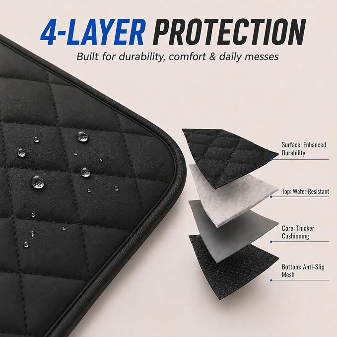Dog Car Seat Protector, Back Seat Cover for Dogs, SUV & Car Seat Covers 62" | Fits large SUVs & full-size trucks; protects rear bench and car interior from pet hair, kid spills, baby boy mess and stains. - Image 5