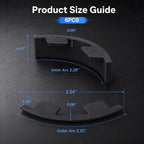 6PCS Car Cup Holder Insert, Arc Leaf Silicone Cup Holder Limiter, Soft Anti-Shake Auto Cupholder Stabilizer, Universal Drink Holders Expander for Most Vehicle, Sedan, SUV - Image 2