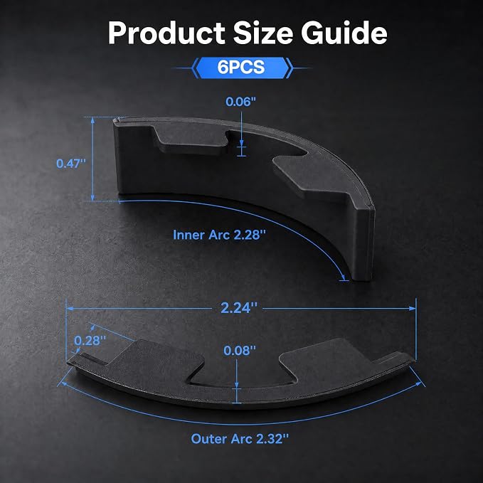 6PCS Car Cup Holder Insert, Arc Leaf Silicone Cup Holder Limiter, Soft Anti-Shake Auto Cupholder Stabilizer, Universal Drink Holders Expander for Most Vehicle, Sedan, SUV - Image 2