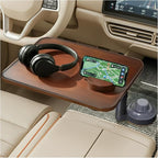 Car Tray Table & Car Laptop Desk, Height-Adjustable 360° Rotating Wood Car Laptop Mount, Steering Wheel Tray, Cup Holder Table,Compatible with Tesla & Most Vehicles Walnut by HandmadeFlowerKnitBlanket%E2%80%93ABouquetofWarmth