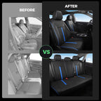 RIDEPOSH Custom Fit Seat Covers for Honda Civic 2022-2026 | Hatchback Sport LX, Faux Leather, 60/40 Split Rear, No Rear Armrest, Waterproof, Airbag Compatible, Full Set, Easy-to-clean - Image 6