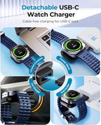 3 in 1 Wireless Charger Station for Galaxy S26 Ultra S25 S24, Foldable | Fast Charging for Z Fold Flip 7/6, Detachable Watch Charger for Galaxy Ultra 8/7/6, Compact & Portable, No Adapter, Black - Image 4