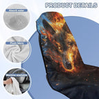 Horeset Wolf Flame Car Seat Towel Cover Soft Car Seat Protection Front Seats Automotive Protector Sports Car Towel Mat for SUV Trucks Cars Sedan Van - Image 8